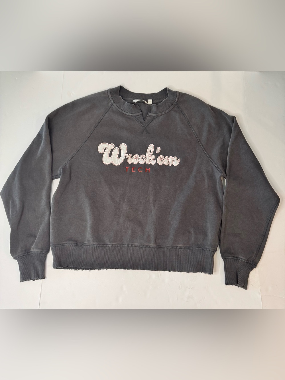Camp David Wreck 'em Tech Dark Grey Crewneck Sweatshirt, Texas Tech University - Picture 15 of 15